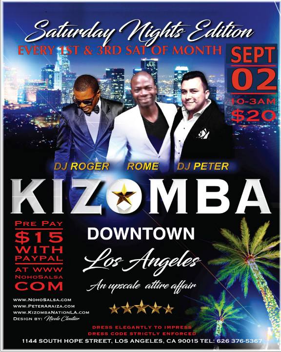 Casual Saturday Night Kizomba in West Los Angeles