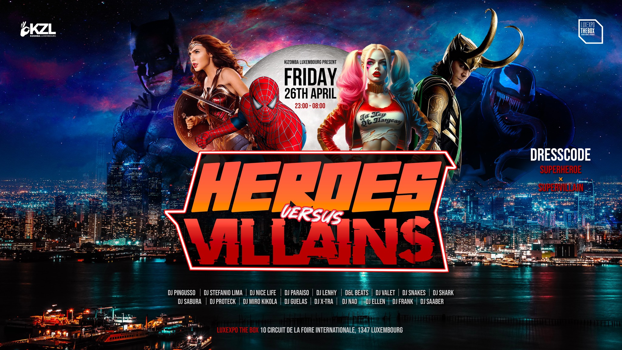 SuperHeros vs SuperVillains (Luxembourg Kizomba Festival 10th Ed.)