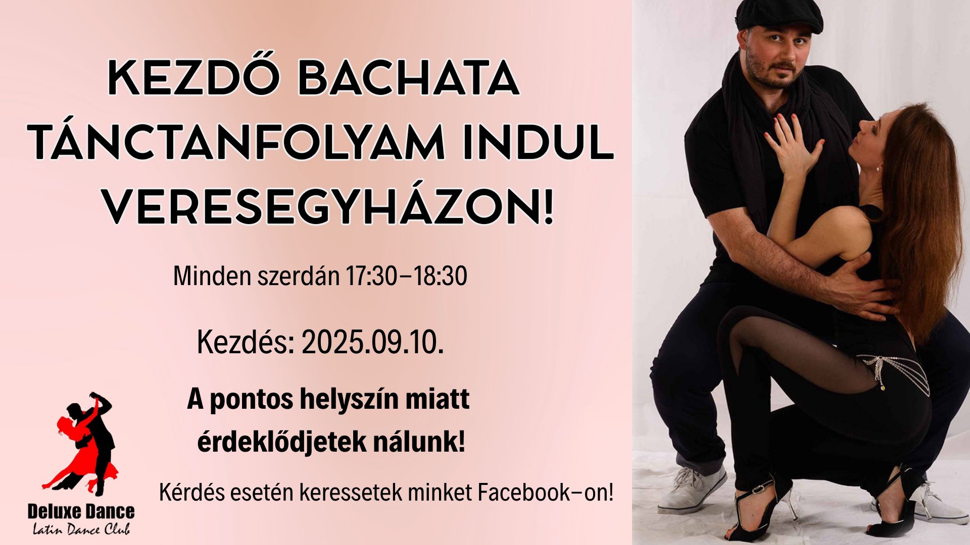 Kezdő BACHATA Tánctanfolyam VERESEGYHÁZON minden SZERDÁN
