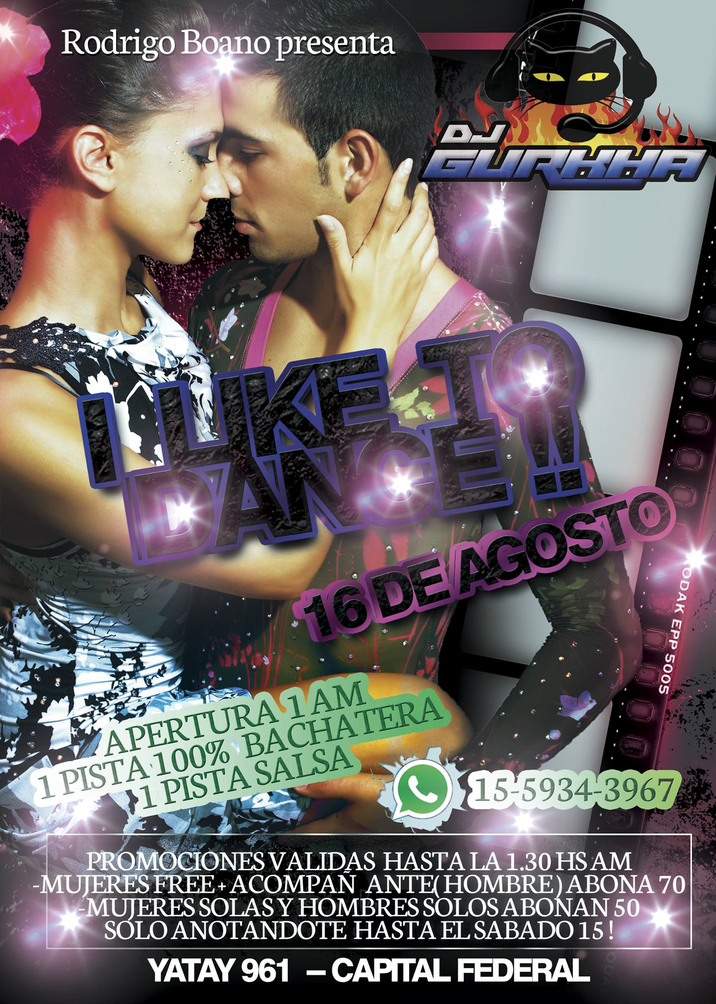 DALE ASISTIRE AL EVENTO Y LLEVATE UN CD CON LAS MEJORES BACHATAS AGOSTO 2015 EN LA FIESTA "I LIKE TO DANCE" DOMINGO 16 DE AGOSTO