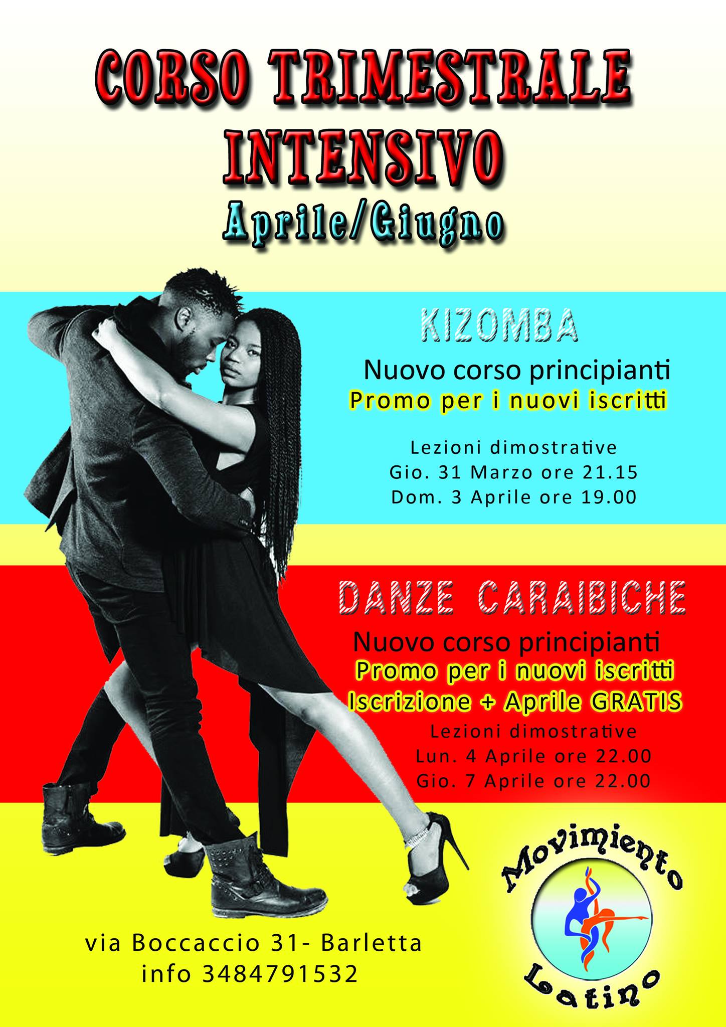 NUOVI CORSI INTENSIVI DI SALSA & KIZOMBA - PROMO PER TUTTI I NUOVI ISCRITTI >Lezioni demo dal 31 Marzo< info 3484791532