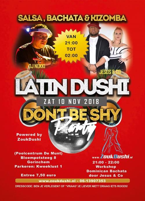 Don't Be Shy Party, zaterdag 10 nov.