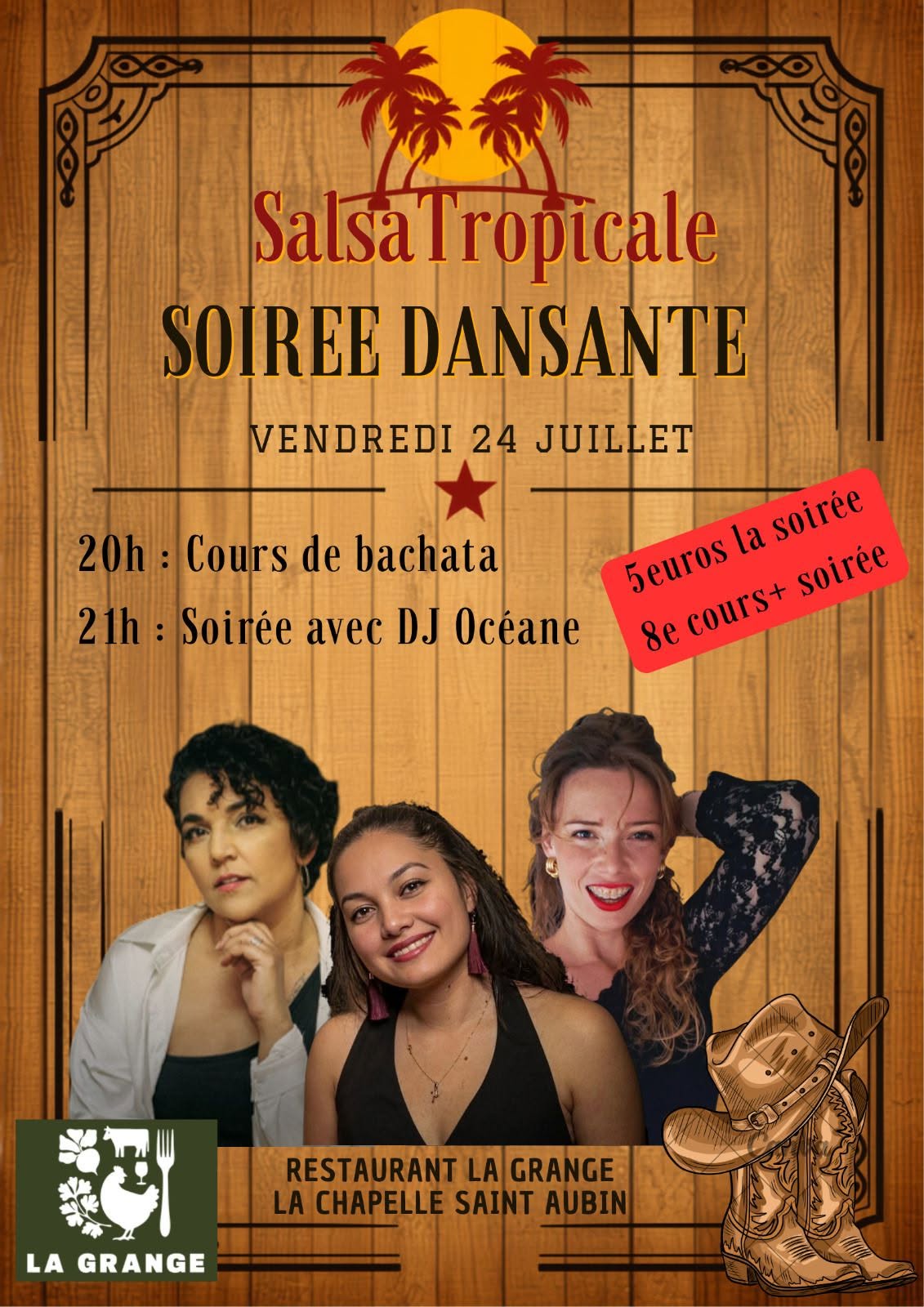 COURS ET SOIREE À LA GRANGE AVEC SALSATROPICALE LE MANS
