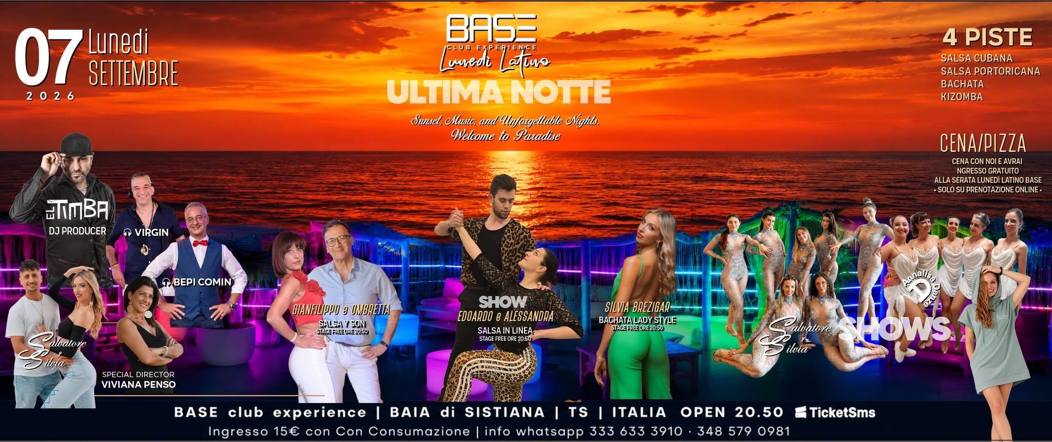 𝐋𝐮𝐧𝐞𝐝𝐢 𝐋𝐚𝐭𝐢𝐧𝐨 ＢΛＳΞ club esperience ⚓ Baia di Sistiana ⚓ 𝟰 𝗦𝗔𝗟𝗘