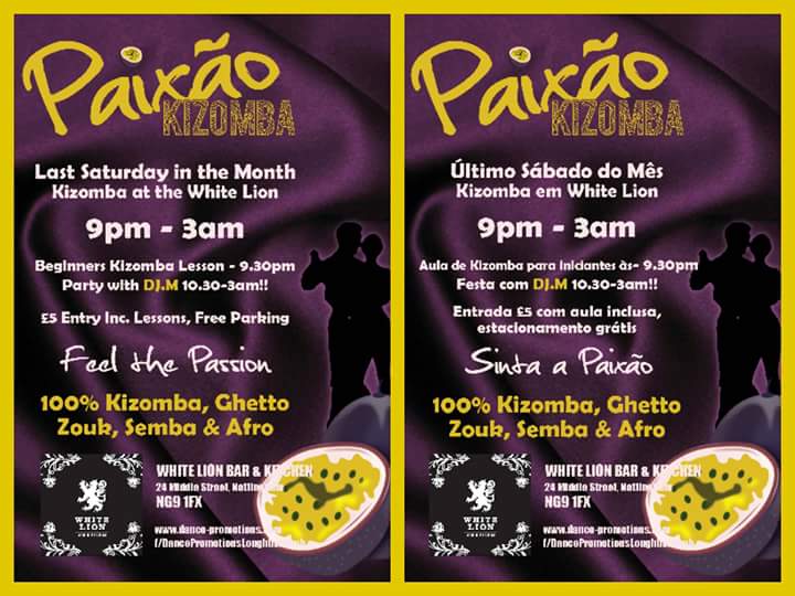 Paixao 100% Kizomba Party DJM Till 3AM at White Lion Bar