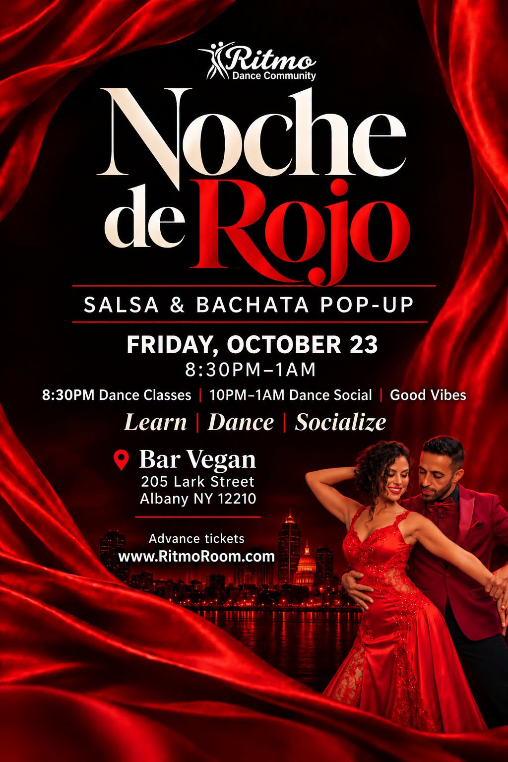 Salsa and Bachata Pop-Up Fridays: 💃🏻Noche de Rojo (RED)💃🏻