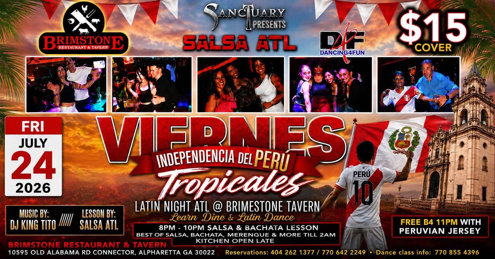 Peruvian Independence Viernes Tropicales - In Free b4 11pm with Peruvian Jersey