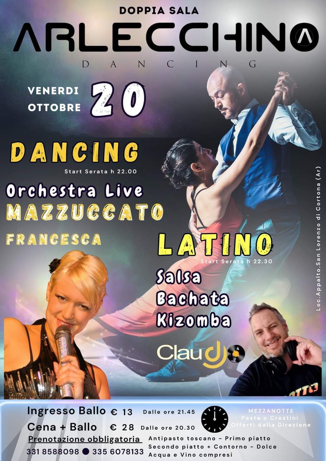 ARLECCHINO LATINO doppia sala VENERDI