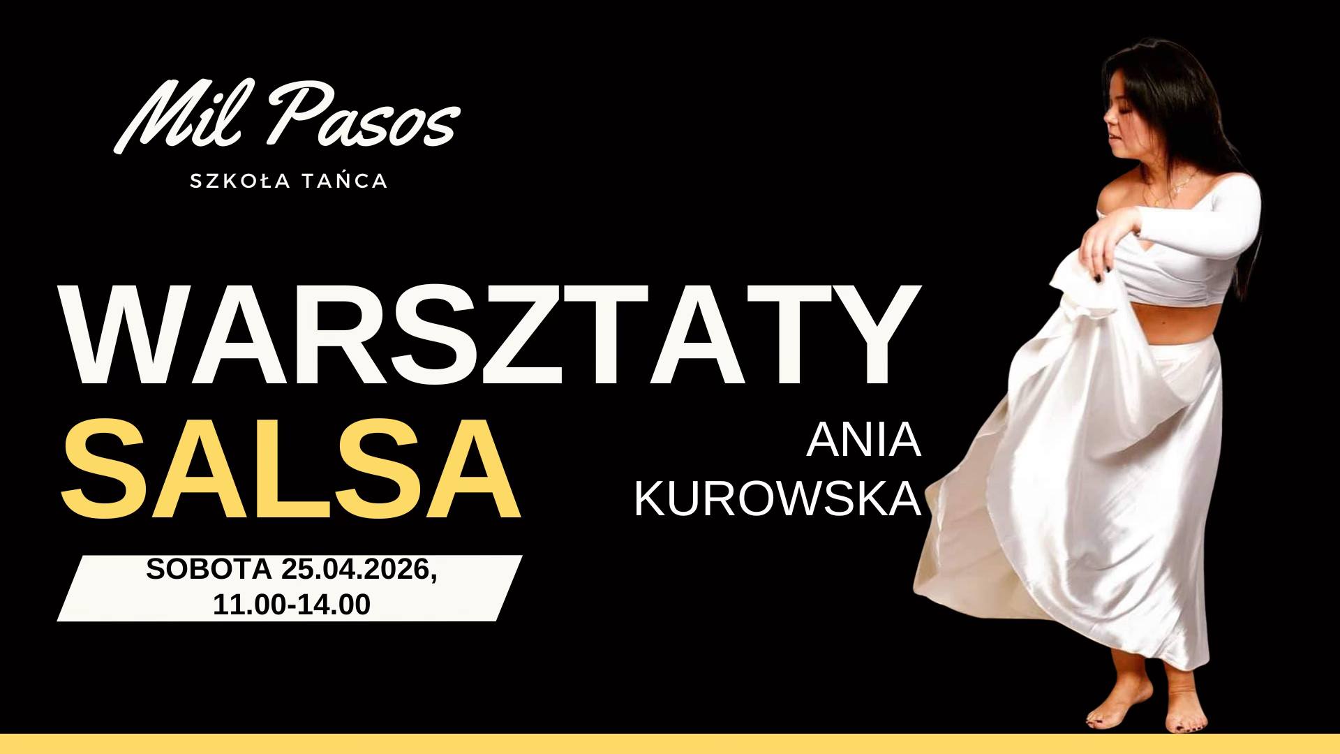 Warsztaty Salsa dla kobiet z Anią Kurowską! - SOBOTA 25.04.2026 - 11:00-14:00 - 3H!