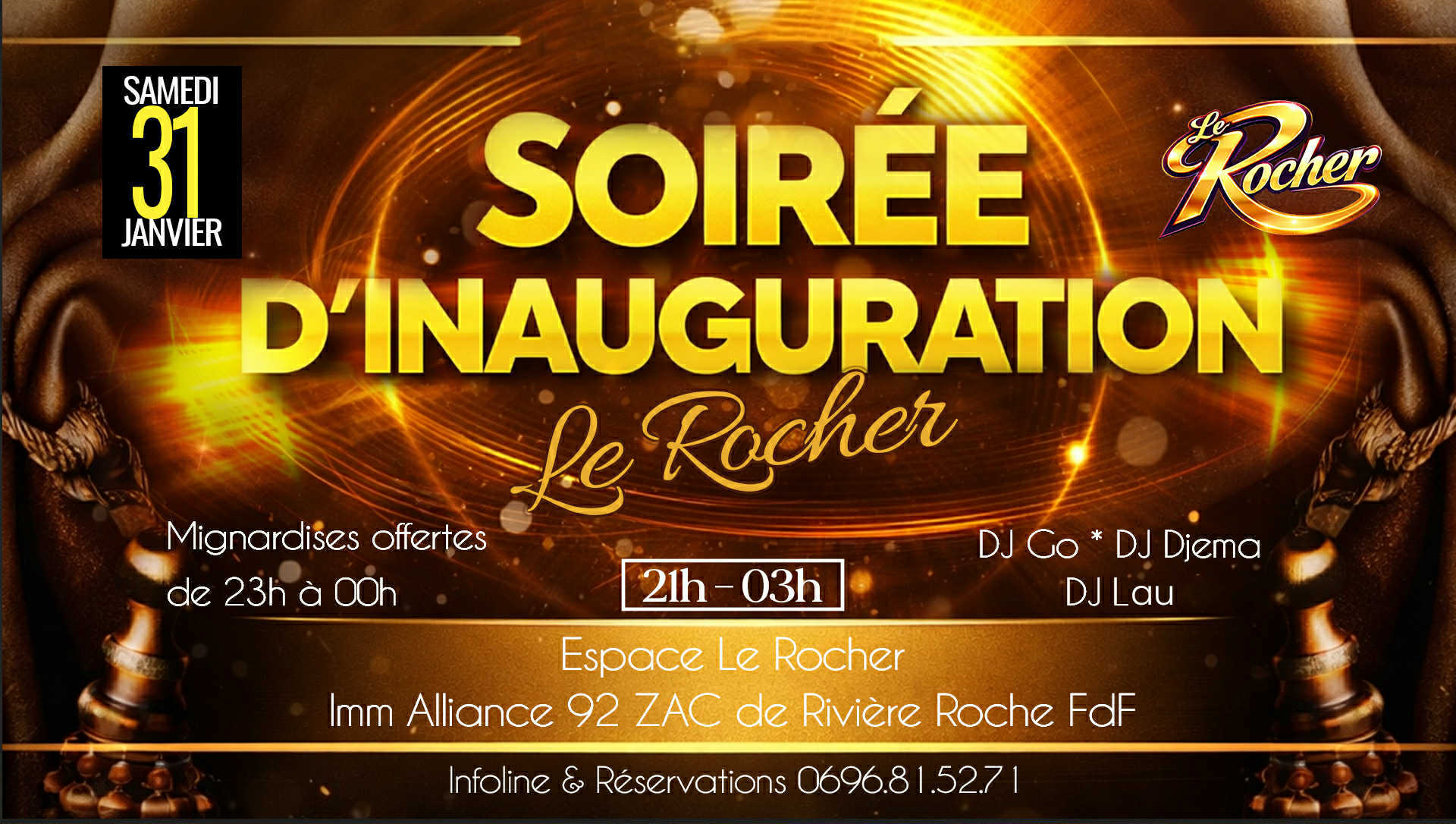 Soirée d' inauguration, Zouk, kompa, nostalgie, salsa, bachata