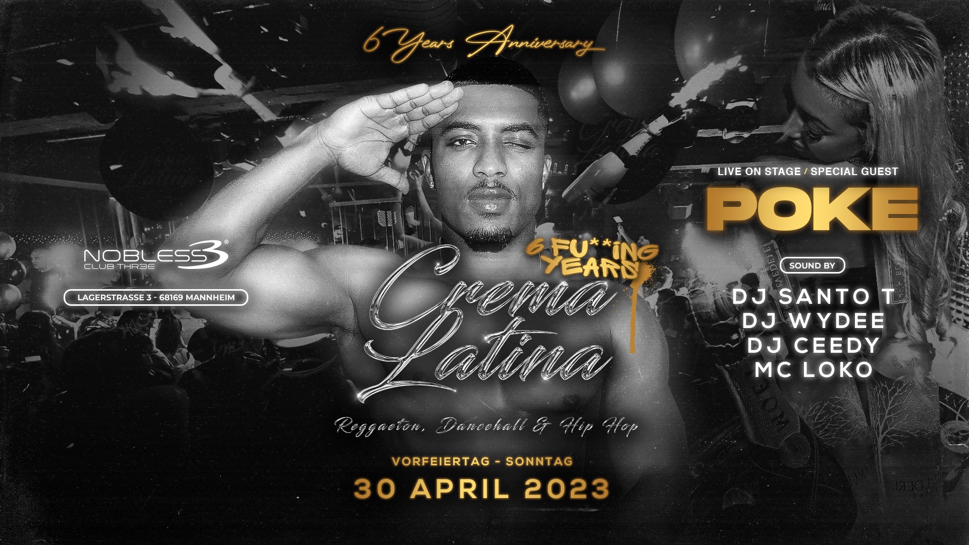 CREMA LATINA โ NOBLESS CLUB MANNHEIM โฎ 6 YEAR'S ANNIVERSARY