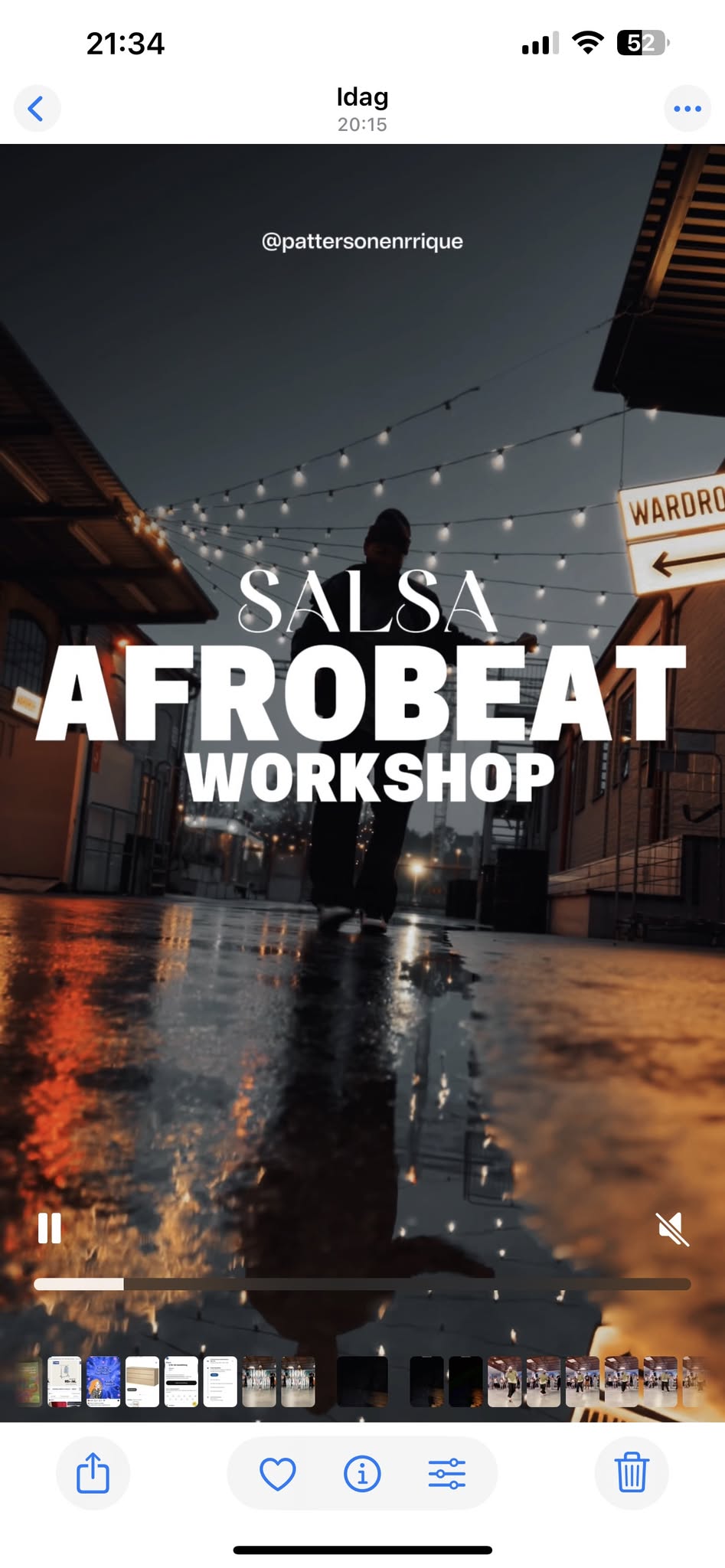 SALSA AFROBEAT WORKSHOP med Enrrique Patterson
