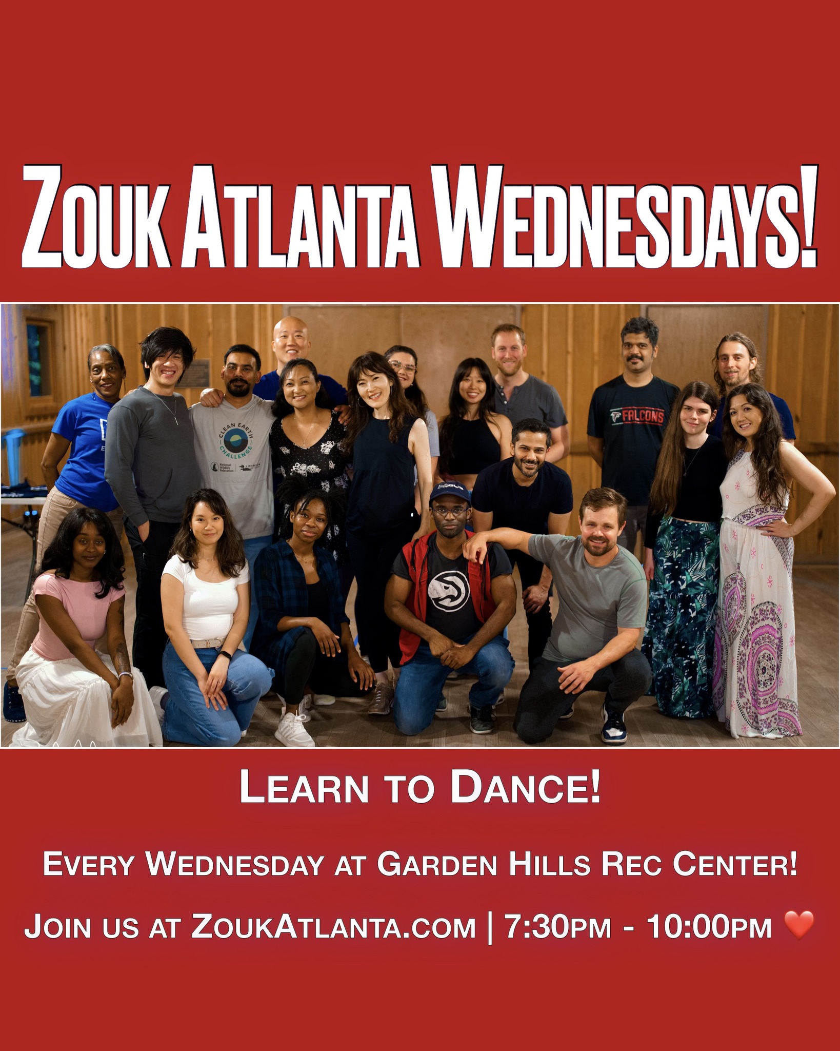 Learn to Dance at Zouk Atlanta! Buckhead Brazilian Zouk Classes & Party Beginner ↗️ Advanced ❤️