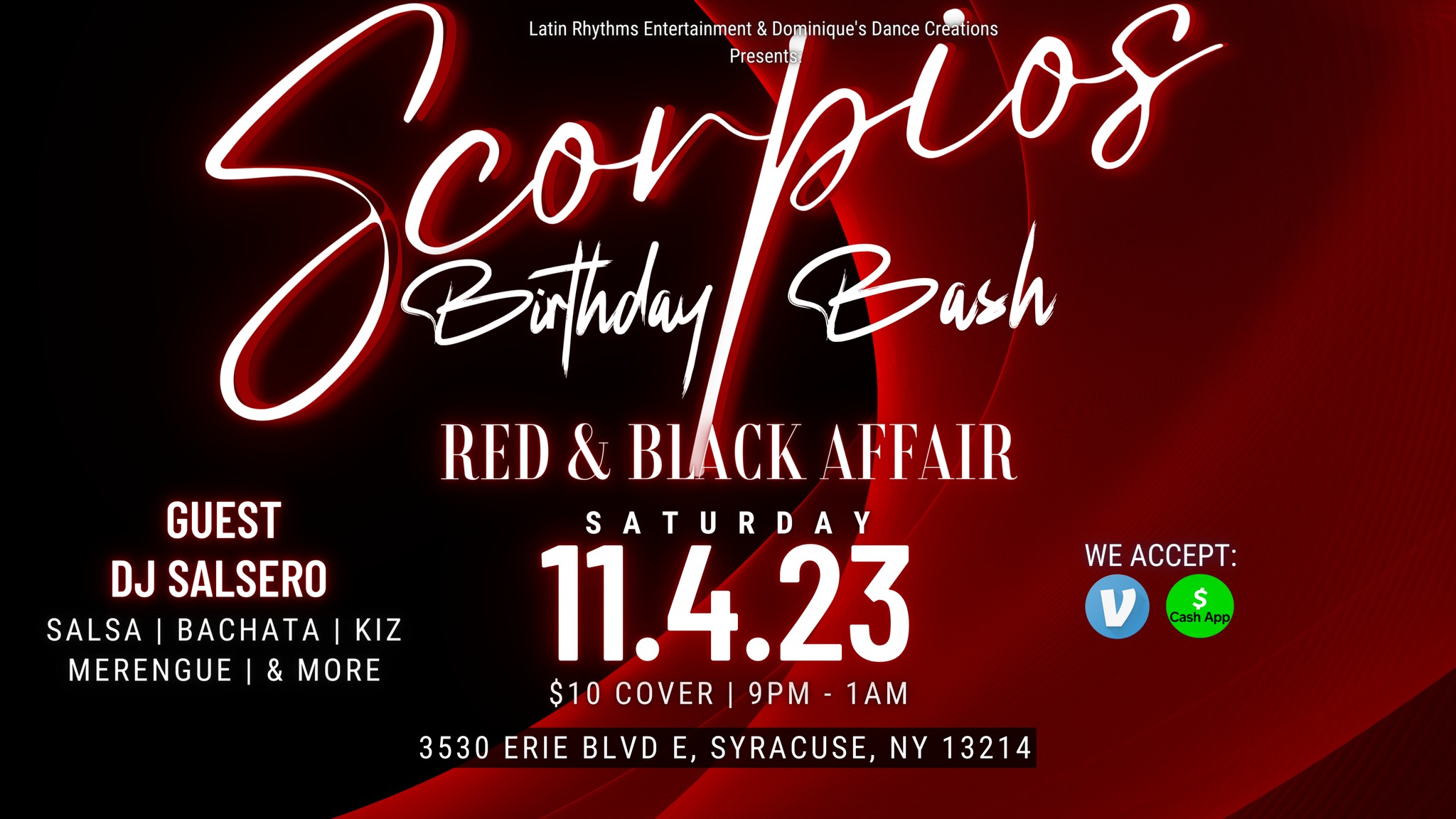 Scorpios Birthday Bash Saturday, Nov 4