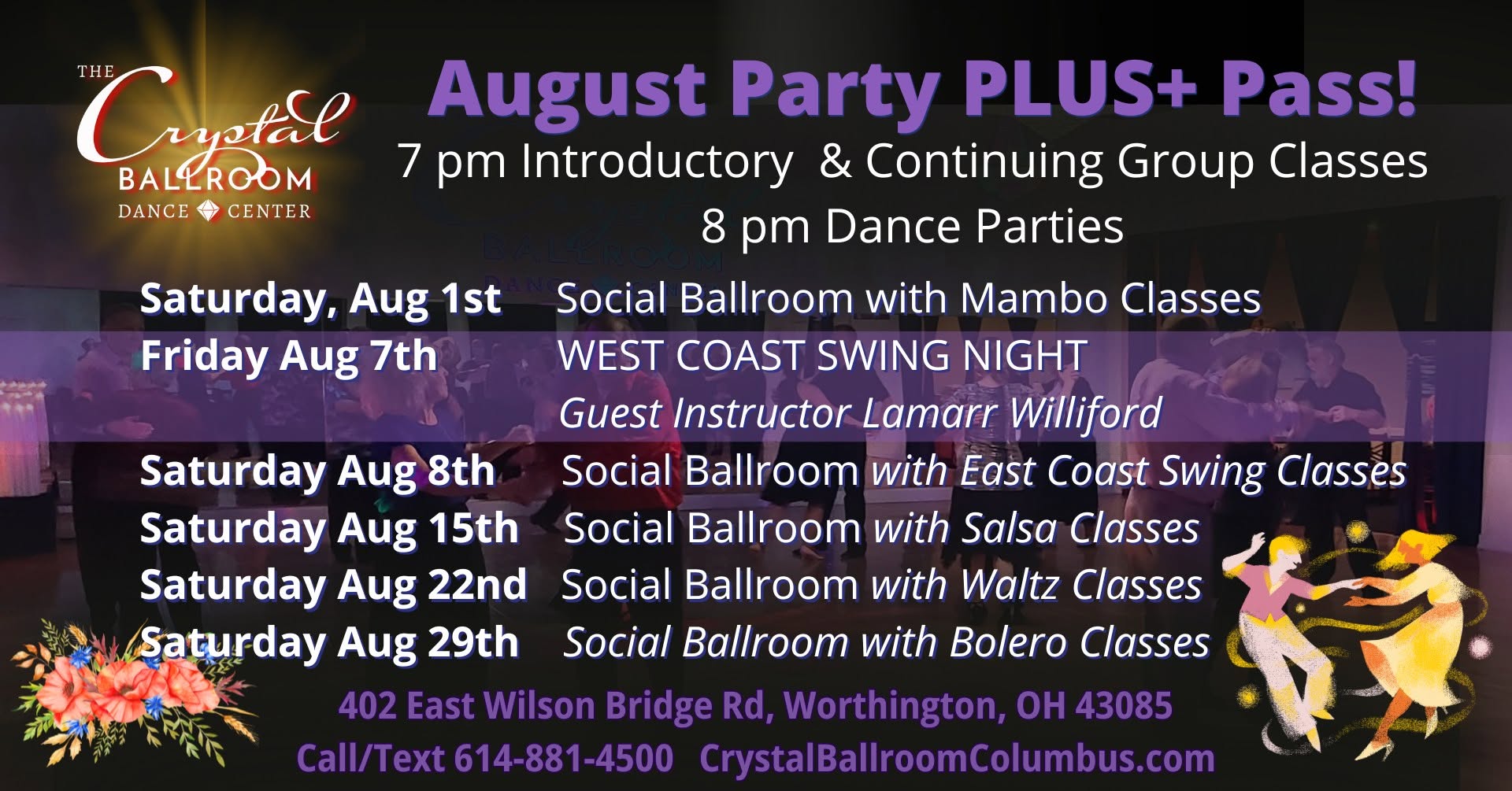 August Party PLUS+ Pass Events!