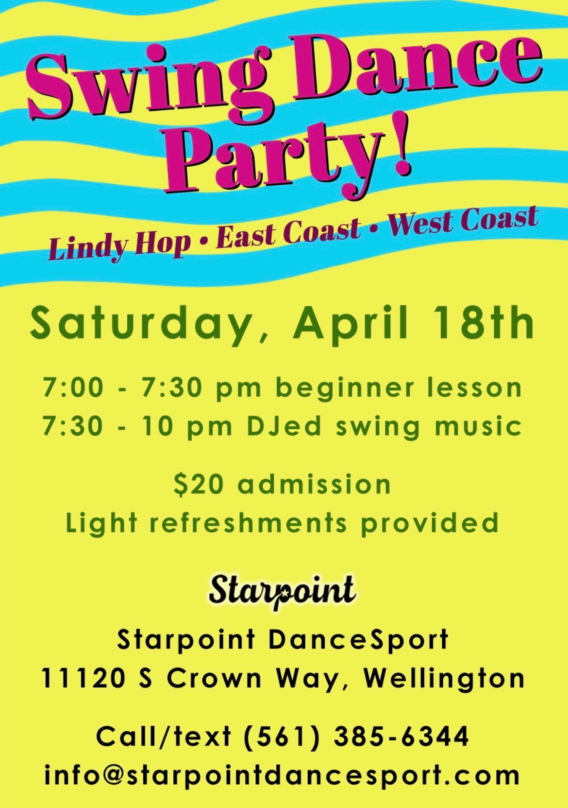 Swing Dancing Party in Wellington!