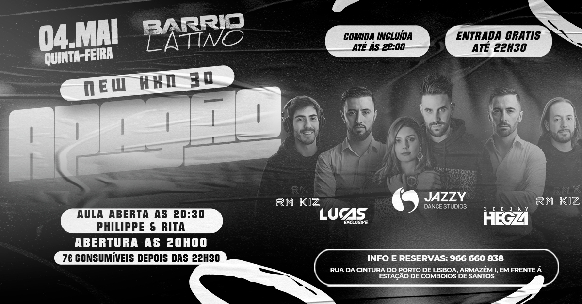 NEW HOT KIZOMBA NIGHT 3D O APAGÃO Quinta-Feira 4 Maio