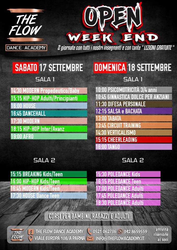 THE FLOW - OPEN WEEK END (Lezioni di prova gratuite)