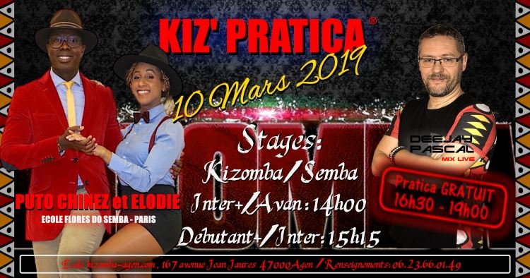 KIZ' Pratica + Stages Kizomba Semba - 10 Mars 2019 - AGEN (47)