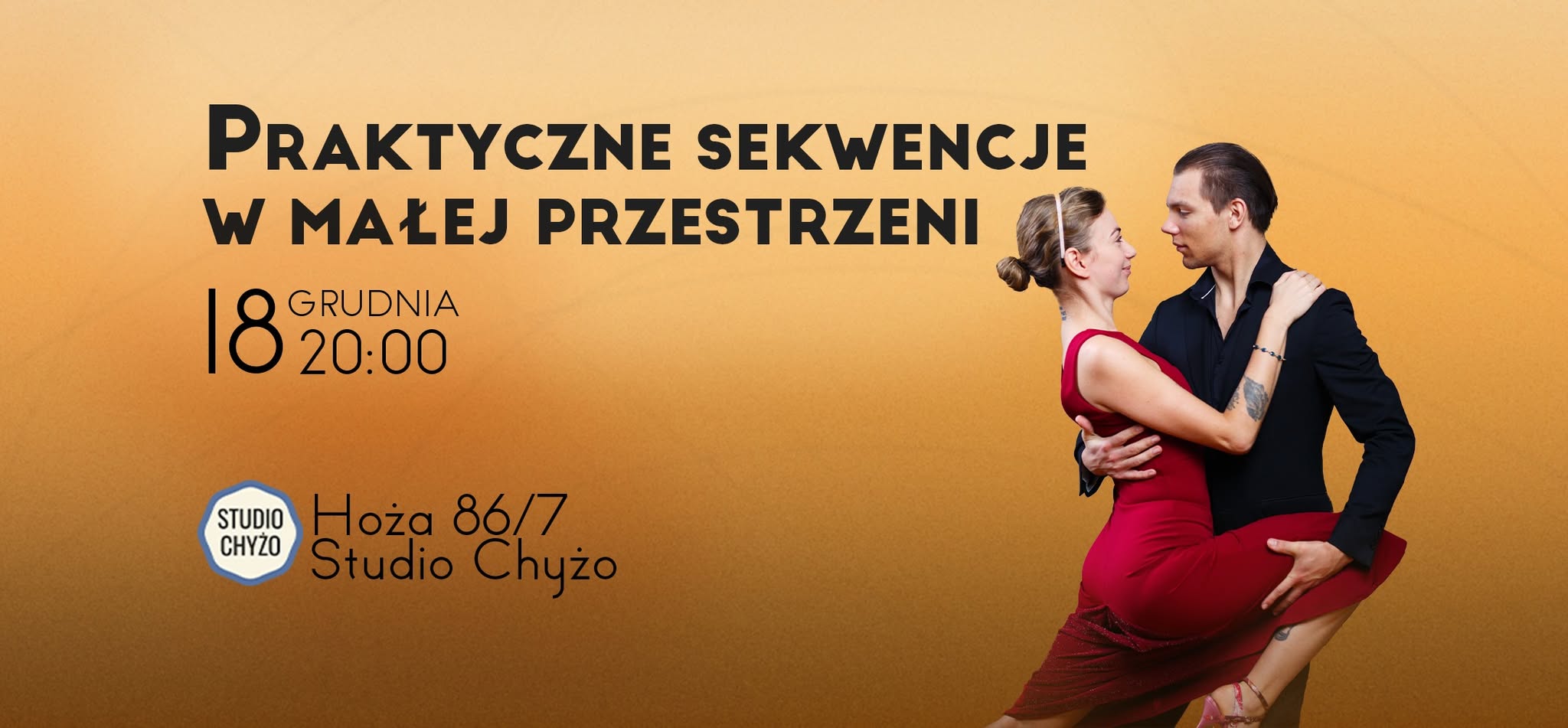 Warsztat. Tango w małej przestrzeni praktyczne sekwencje na milongi.