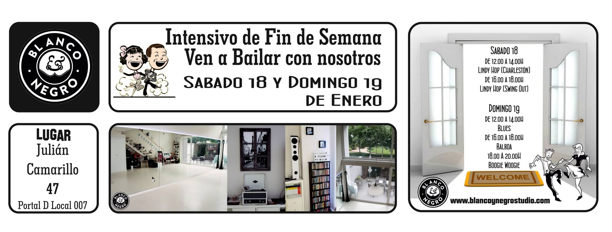Intensivo de Fin de Semana Lindy Hop Swing 18 y 19 de Enero