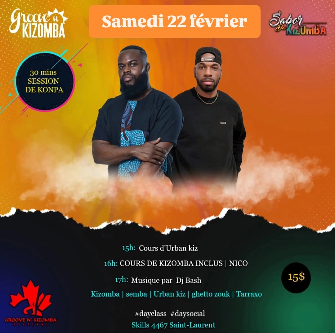 SABOR DA KIZOMBA - DAYCLASS + DAYSOCIAL - SAMEDI 22 FÉVRIER 2025