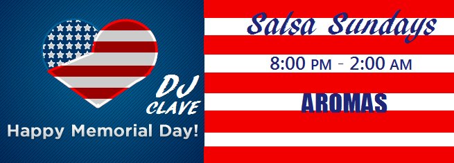 SALSA SUNDAYS @ AROMAS by DJ CLAVE!