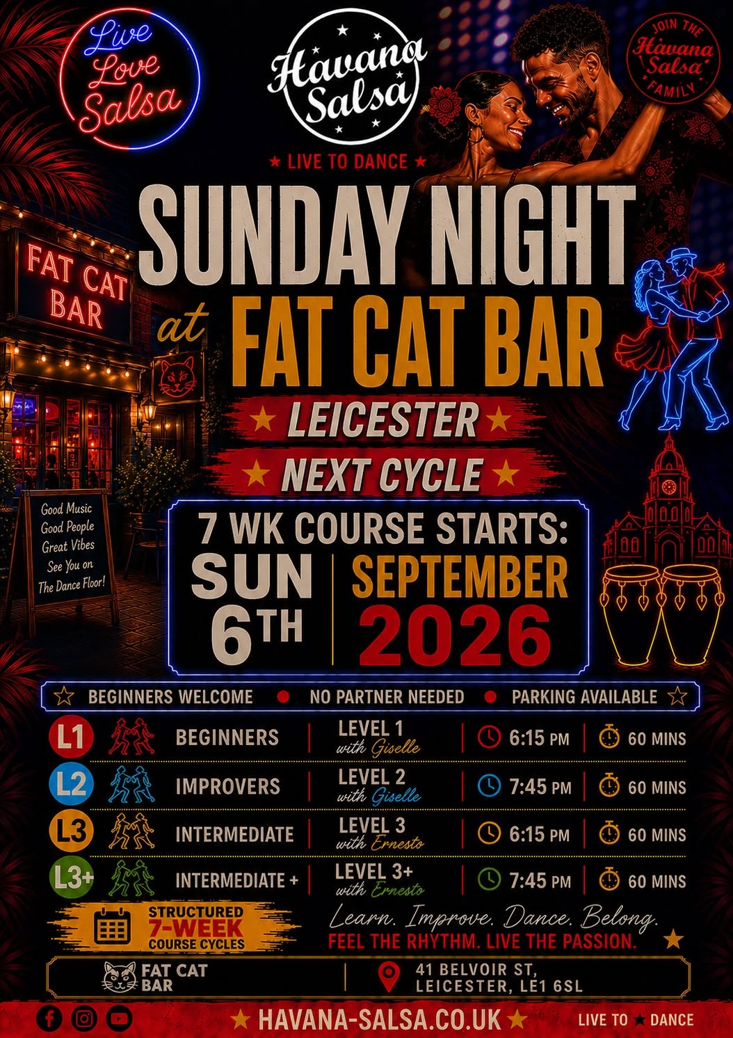 🔥 New 7-Week Cuban Salsa Course Leicester Sundays at Fat Cat Bar 💃