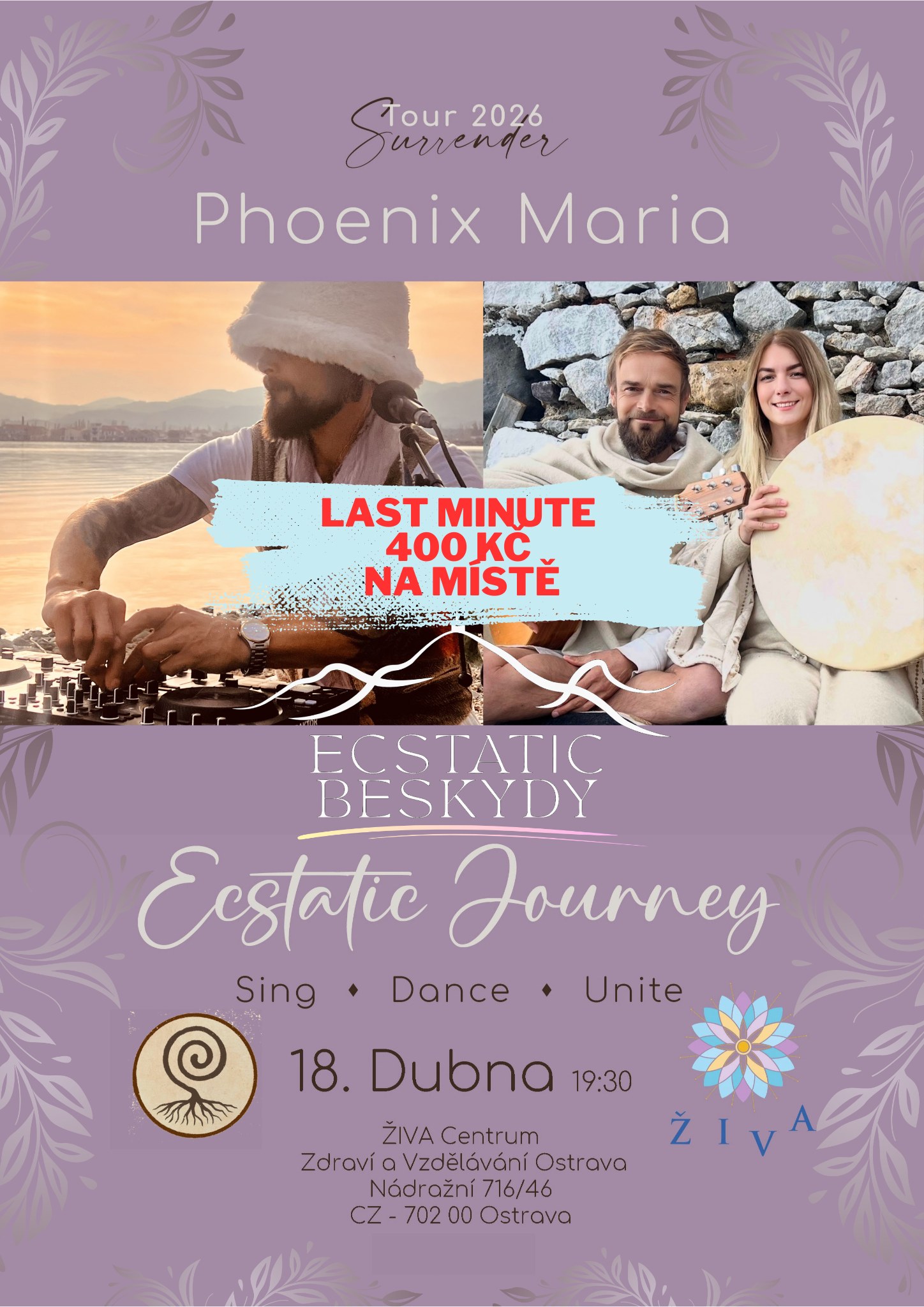 Ecstatic Journey with Phoenix Maria-ŽIVA Centrum-Ostrava