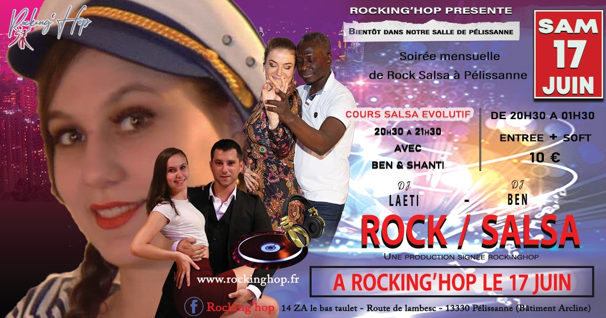 Soirée mensuelle ROCK-SALSA de Rocking'hop