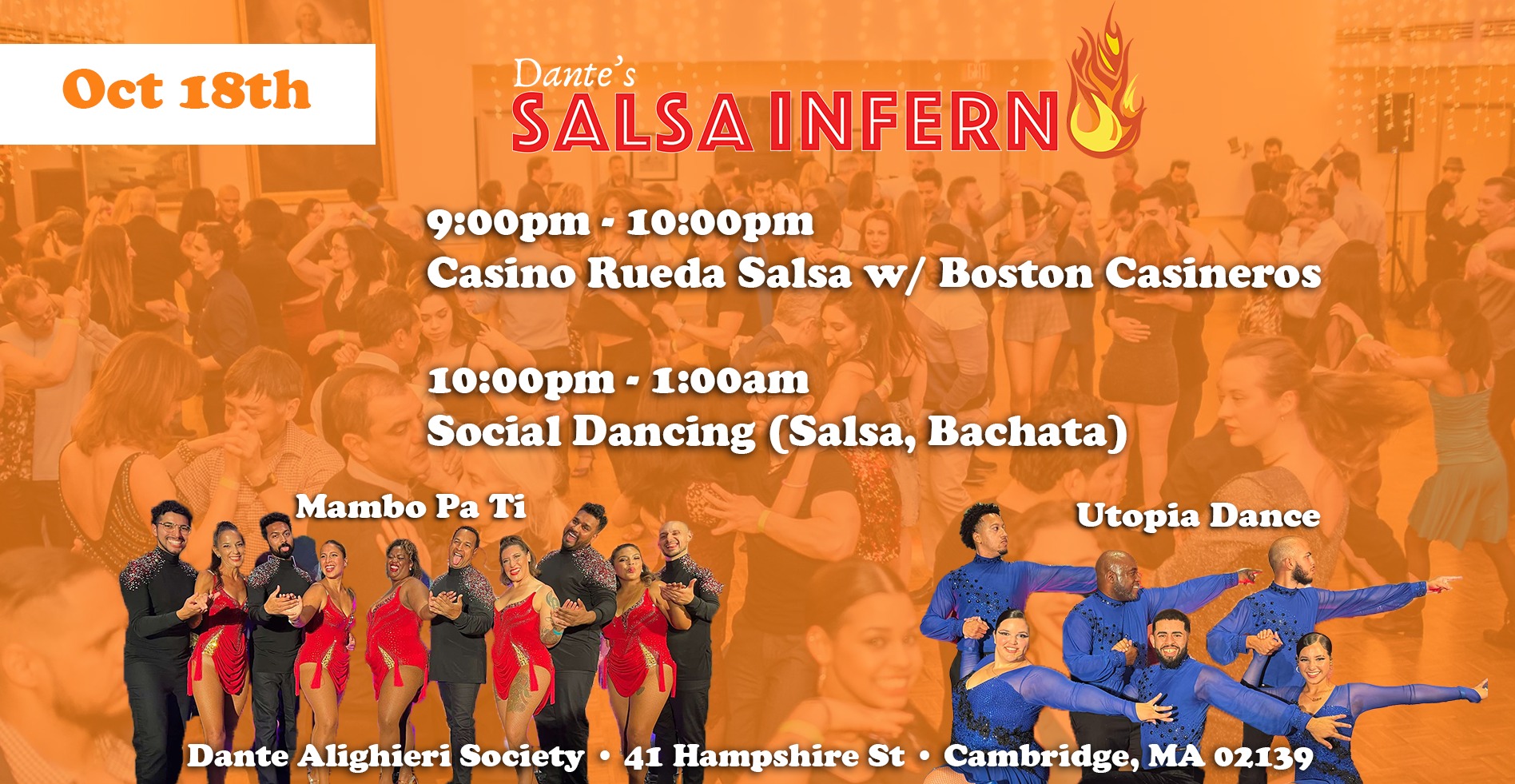 Dante's Salsa Inferno Oct 18th Salsa Bachata Dance Social!