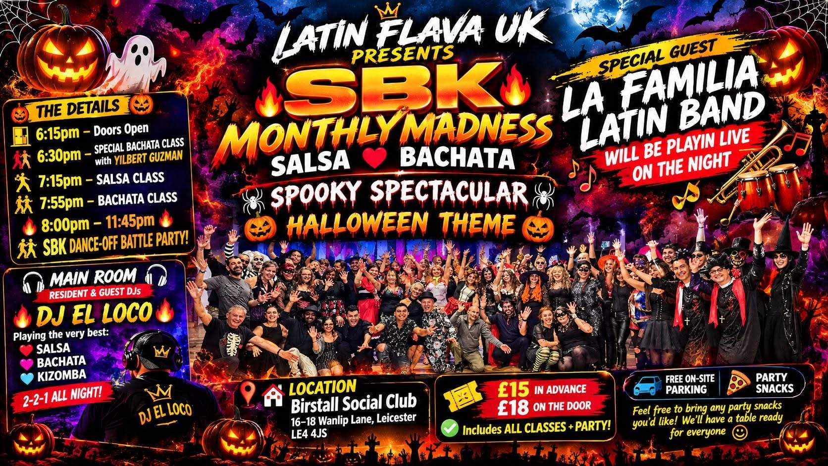 ⓈвЌ 𝓶ᵒηᵗʰl𝕪 𝓶Ⓐ𝓭η𝐞𝓢𝓢 - SPOOKY SPECTACULAR WITH SPECIAL GUEST LA FAMILIA LATIN BAND