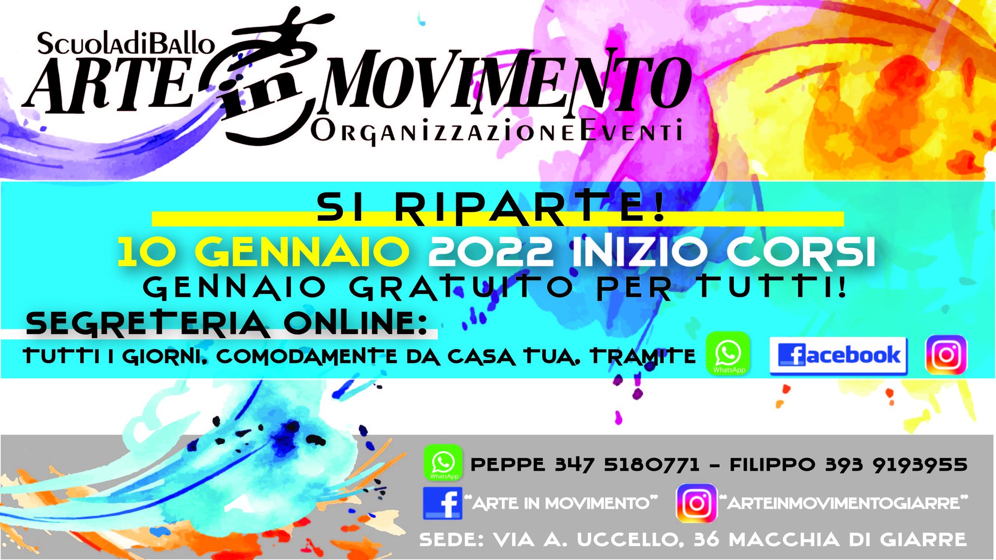 APERTURA NUOVI CORSI GENNAIO 2022