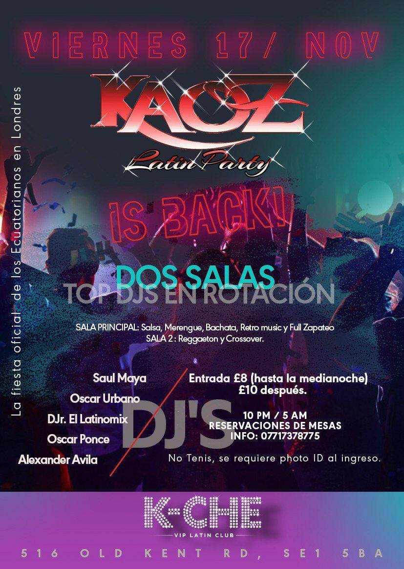 KAOZ Latin Party "Ecuador In London"