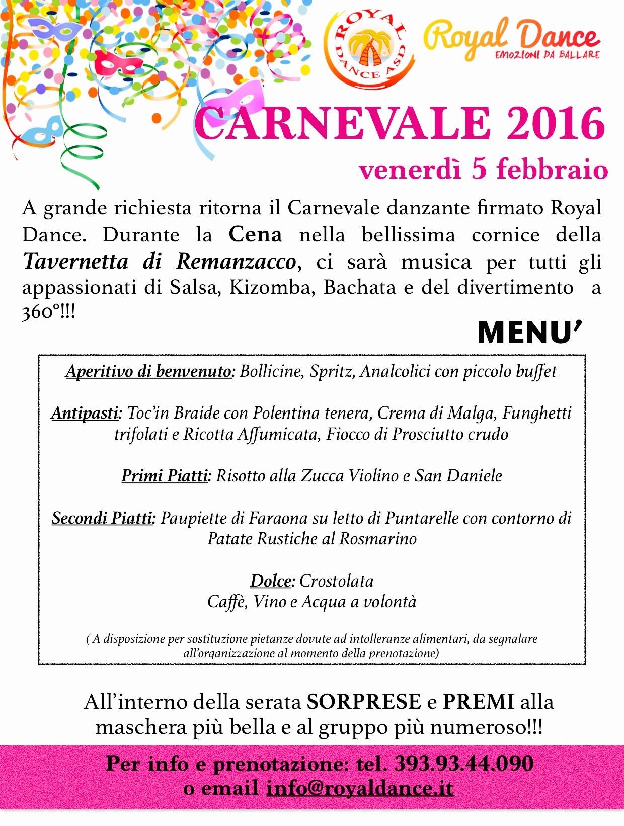 Festa di Carnevale Royal Dance