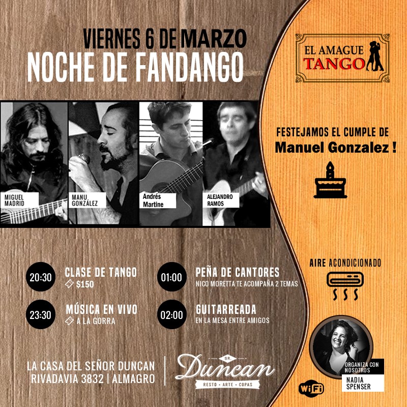 Noche de Fandango Cumple De MANU + Artistas Invitados