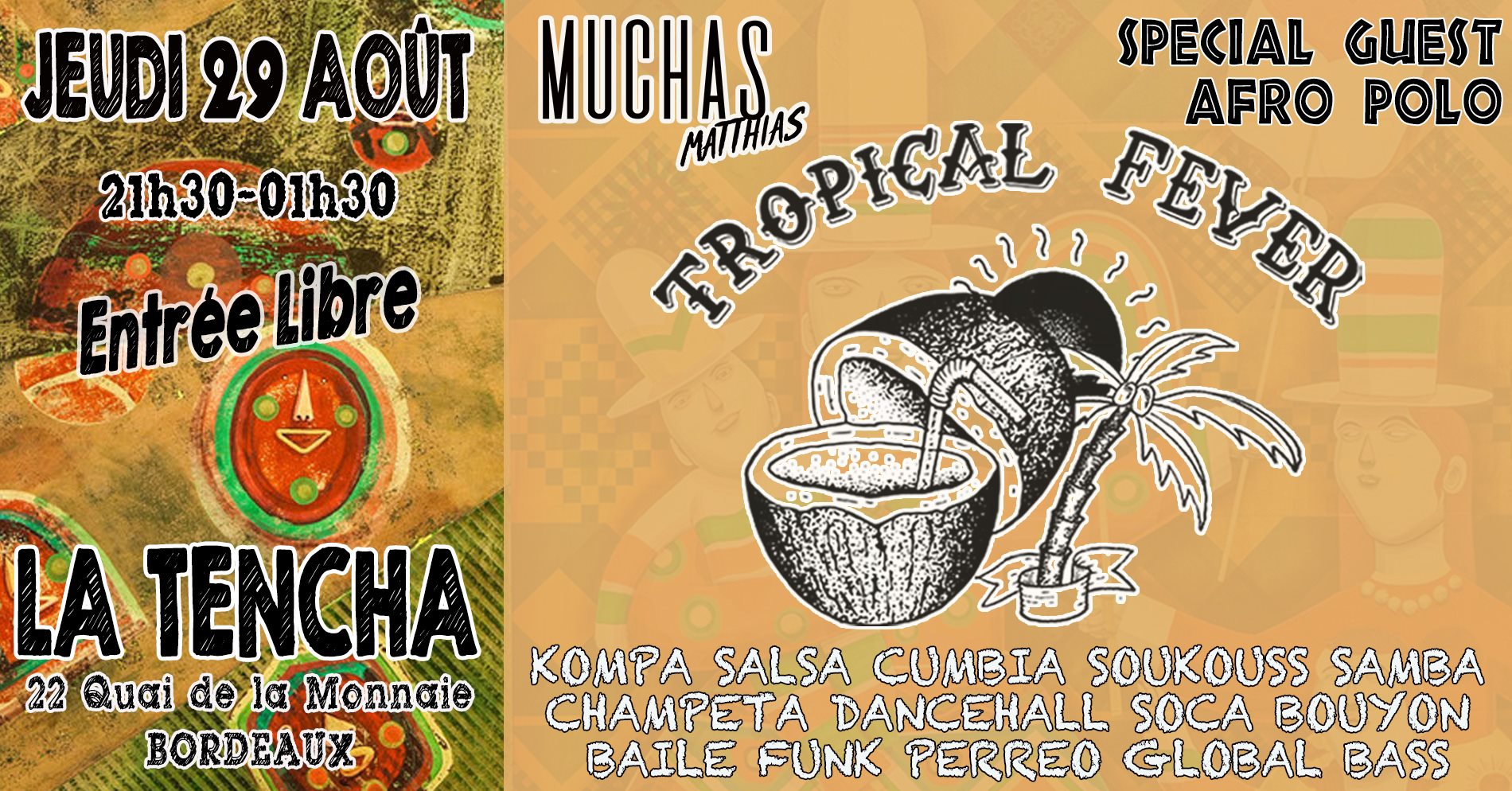 Tropical Fever #4 : world party à La Tencha avec Muchas Matthias