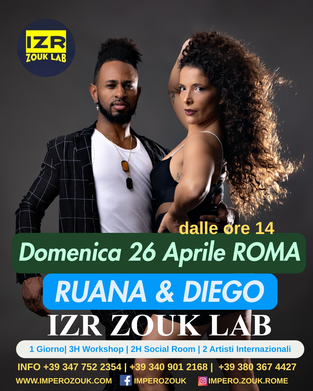 Zouk Lab con Ruana e Diego
