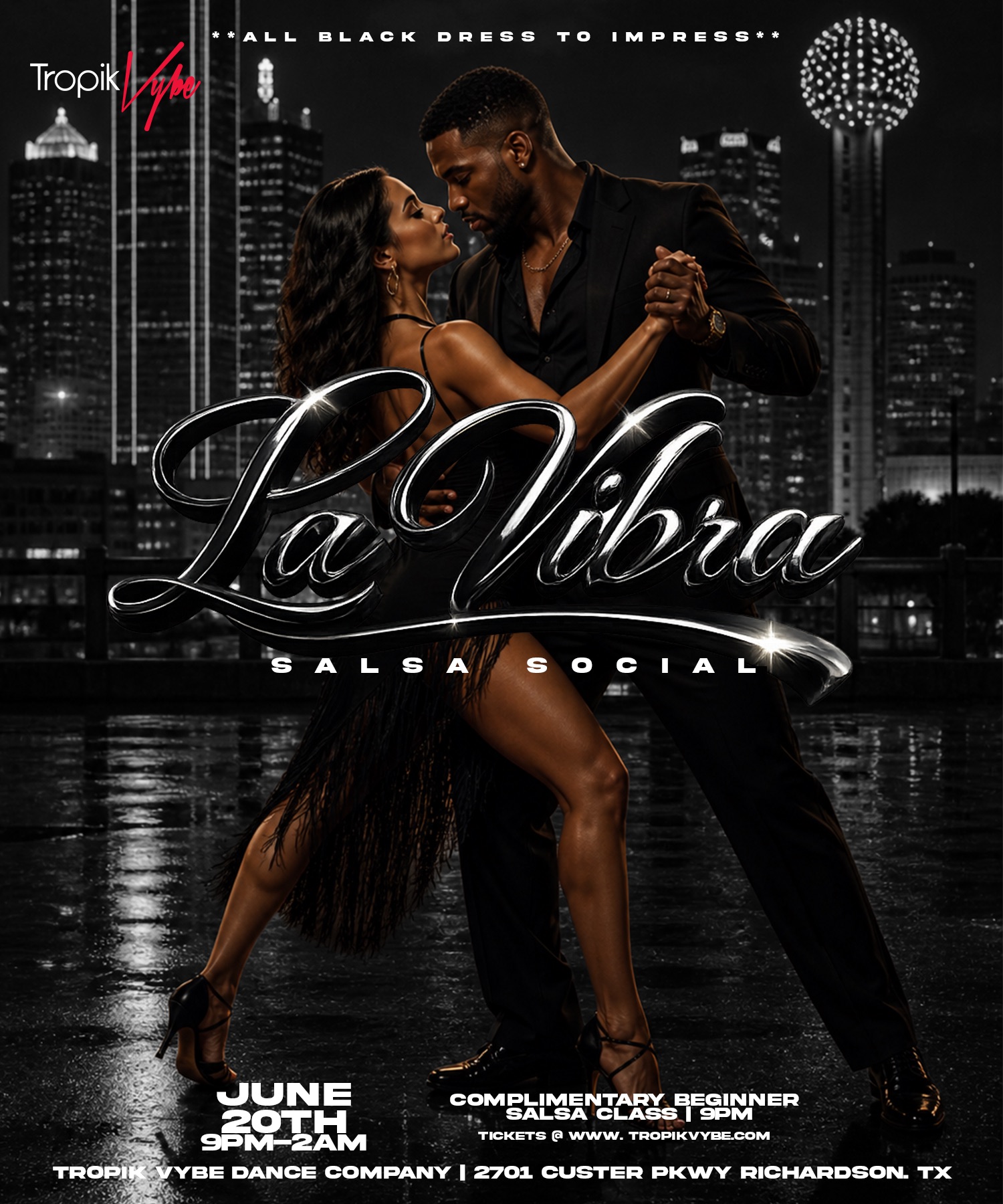 Dallas Salsa Social- All Black Dress Theme