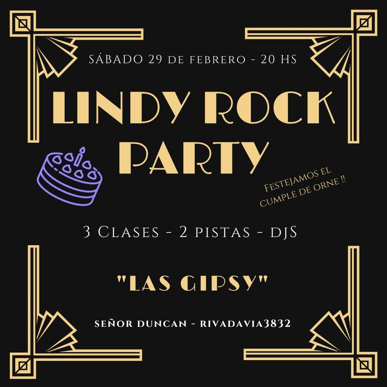 Lindy Rock Party Febrero - cumple de Orne