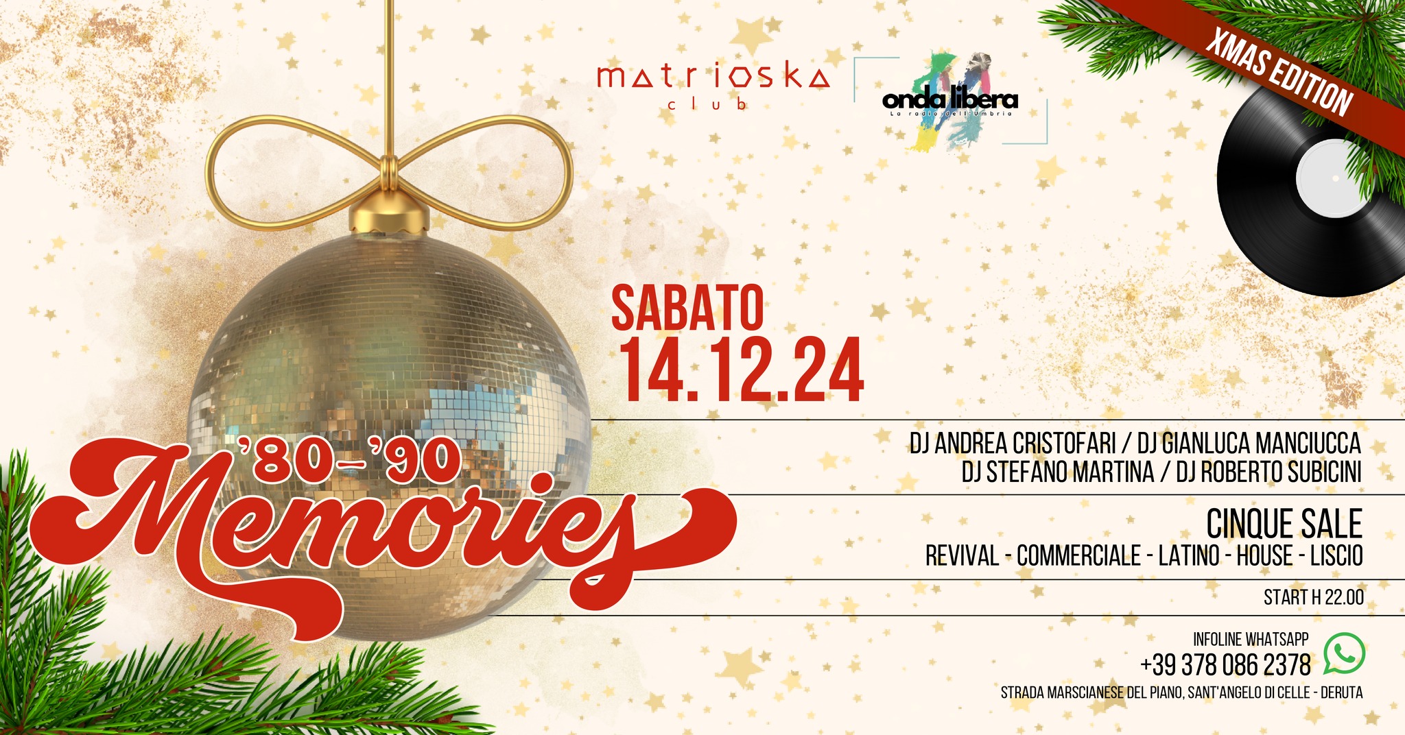MEMORIES 80-90 CHRISTMAS PARTY