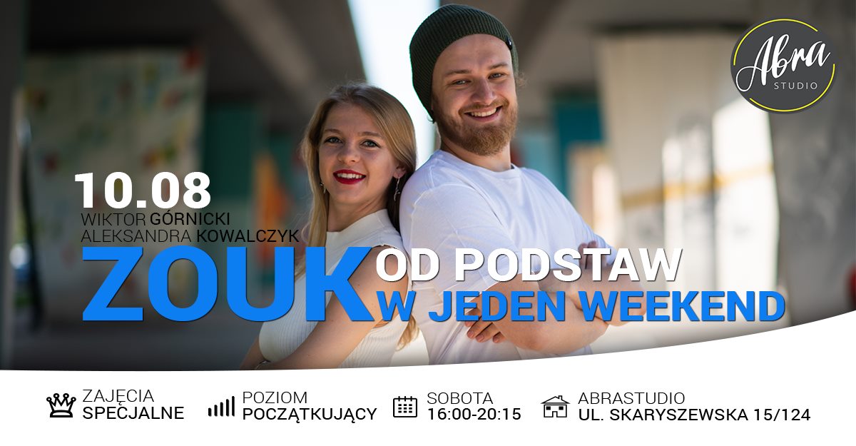 Zouk w jeden weekend! Poziom P1 10 sierpnia 16:00-20:15