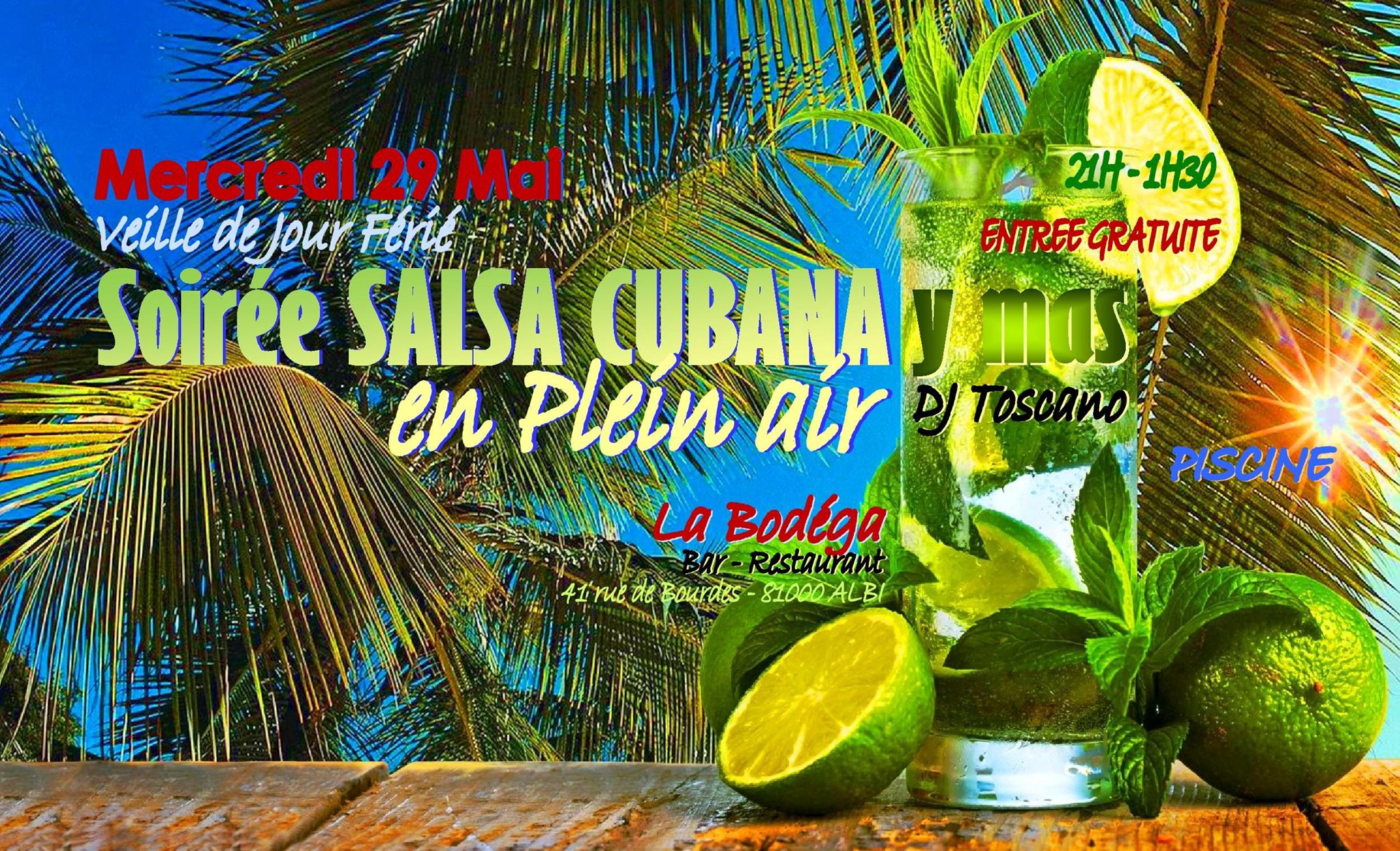 Soirée Salsa Cubana Y Mas en Plein air (Veille de Jour Férié)