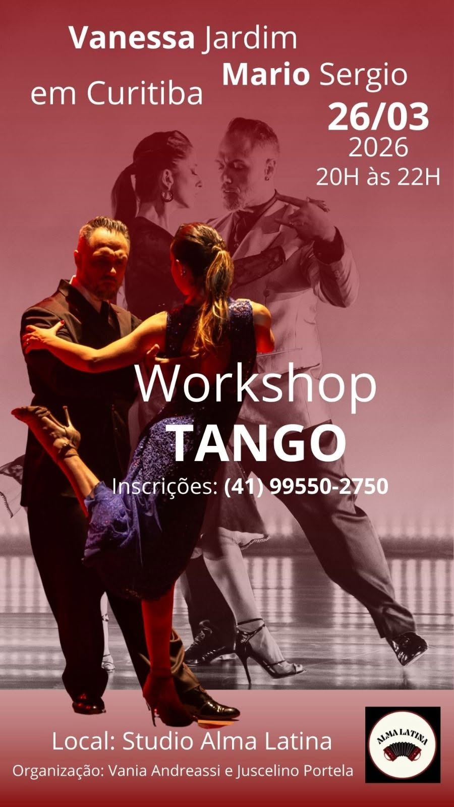 Workshop de Tango com Vanessa Jardim e Mario Sergio 26 03 2026