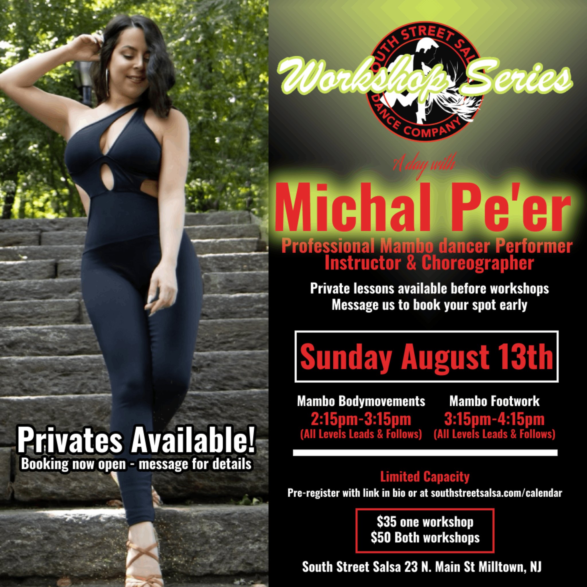 Michal Pe'er Workshops at South Street Salsa