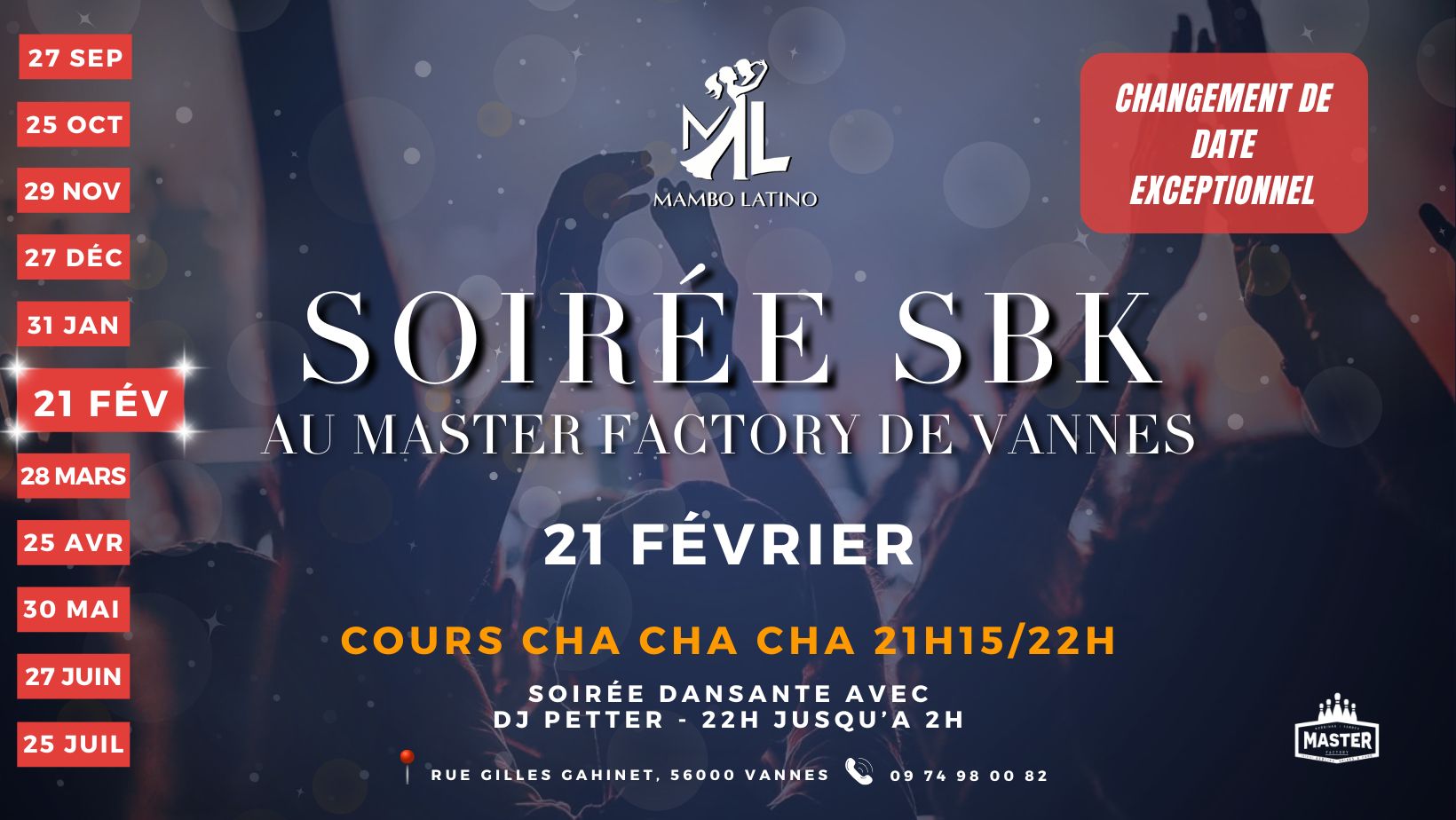 Soirée SBK Mambo Latino Vannes
