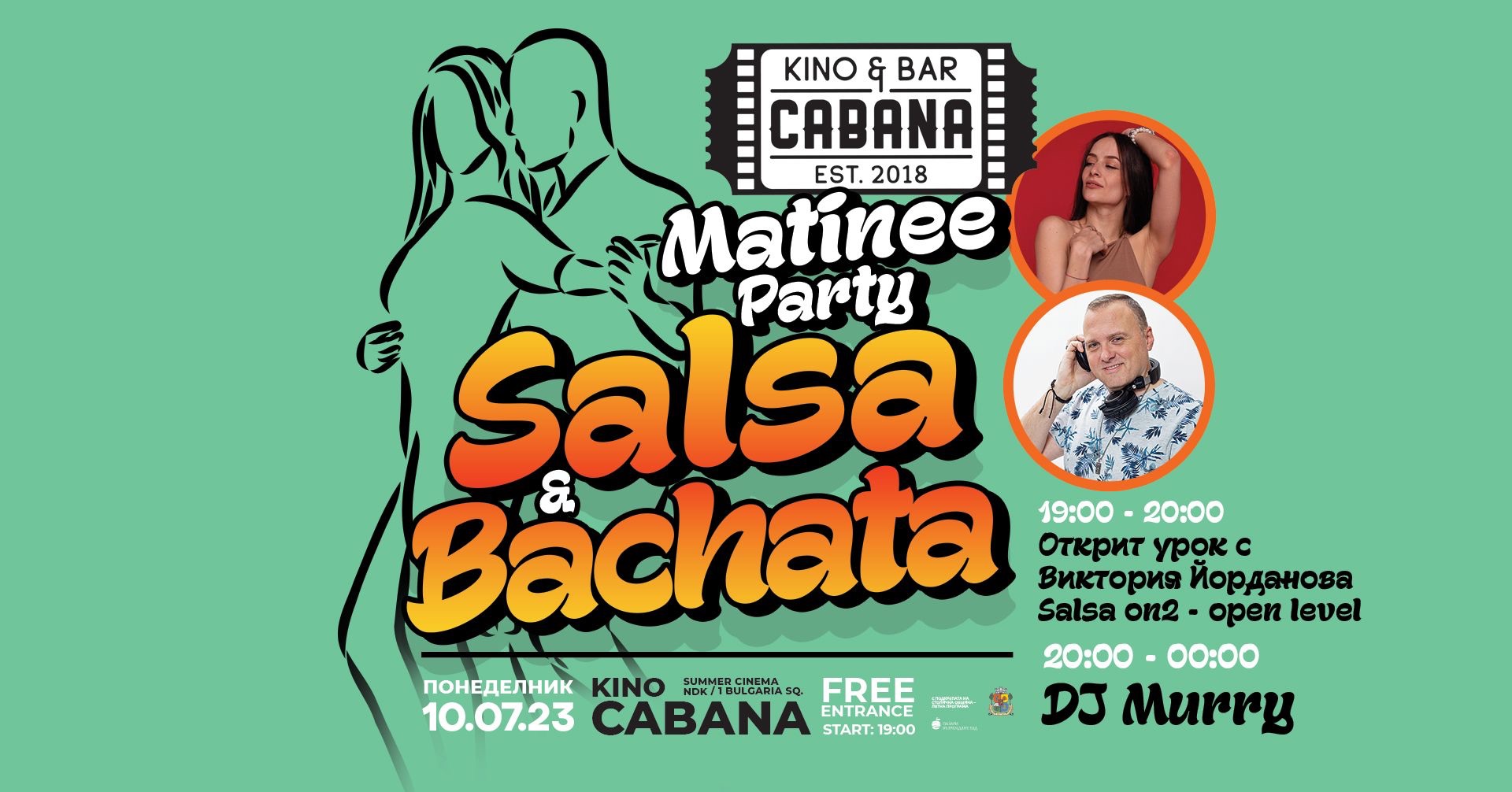 SALSA & BACHATA Matinee Party - 10 July 2023 - Free entrance!