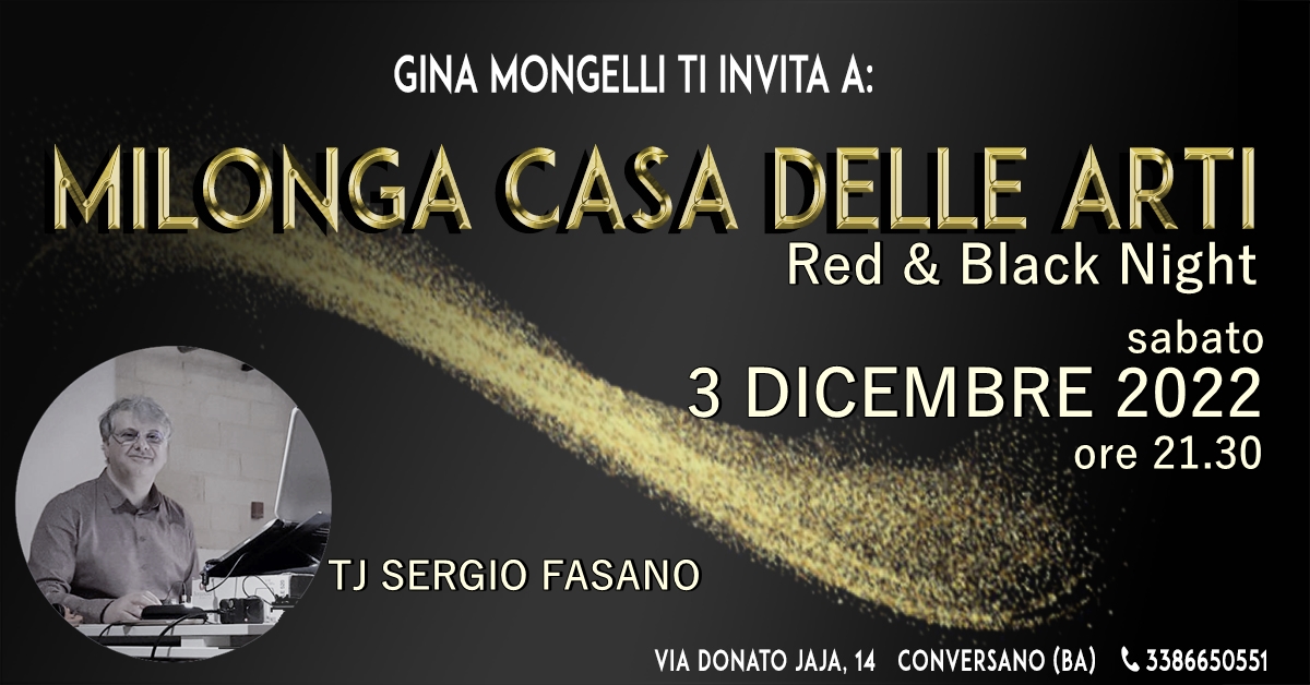 Milonga Casa delle Arti Red & Black