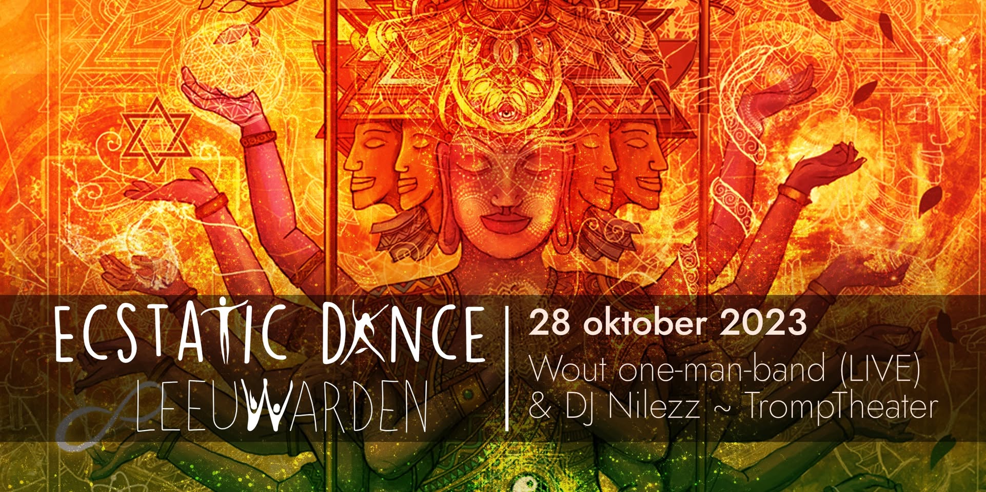 Ecstatic Dance 28 oktober 2023 TrompTheater ~ Wout One-Man-Band & DJ Nilezz