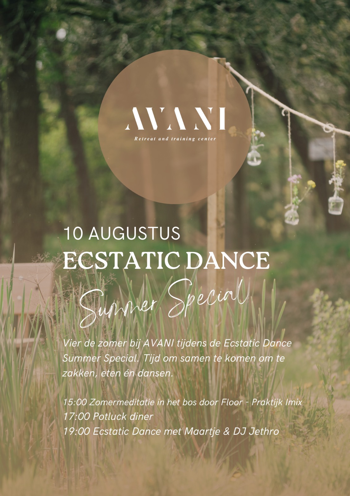 Ecstatic Dance Avani X DJ Jethro ZOMERSPECIAL: incl meditatie & potluck